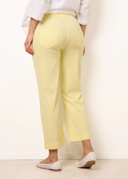 Blue Vanilla Yellow Elasticated Waist Trouser With Drawstring - M Image 4