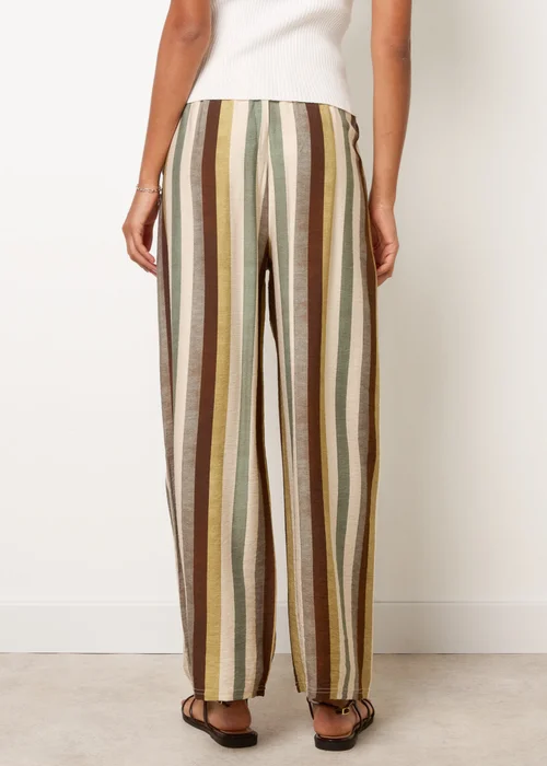 Blue Vanilla Multi Striped Wide Leg Trousers - S/M Image 4