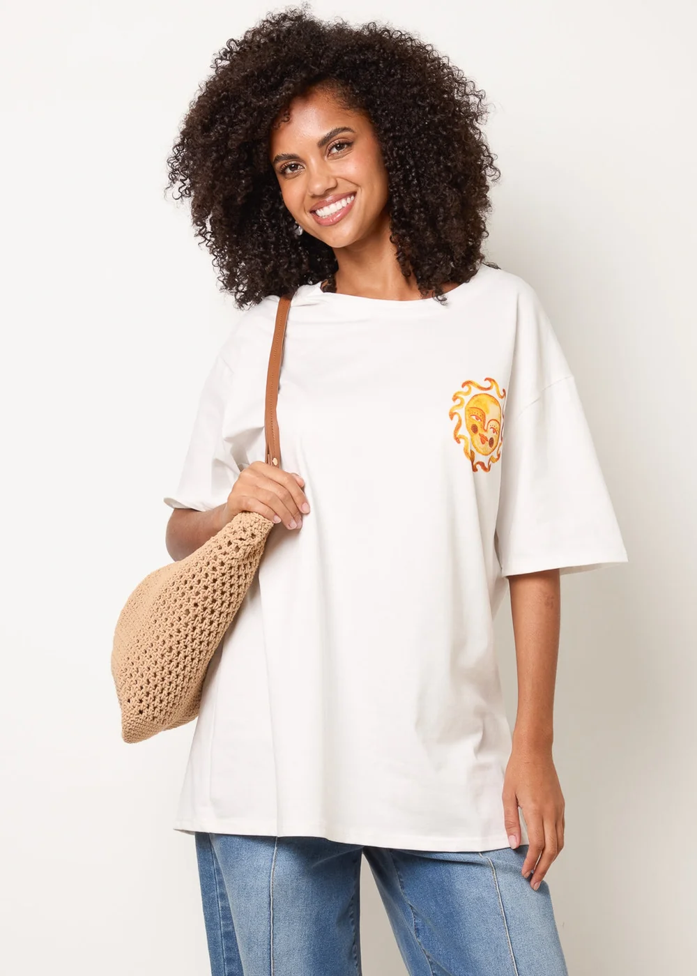 Blue Vanilla White Short Sleeve Back Print T-Shirt - One Size Image 1