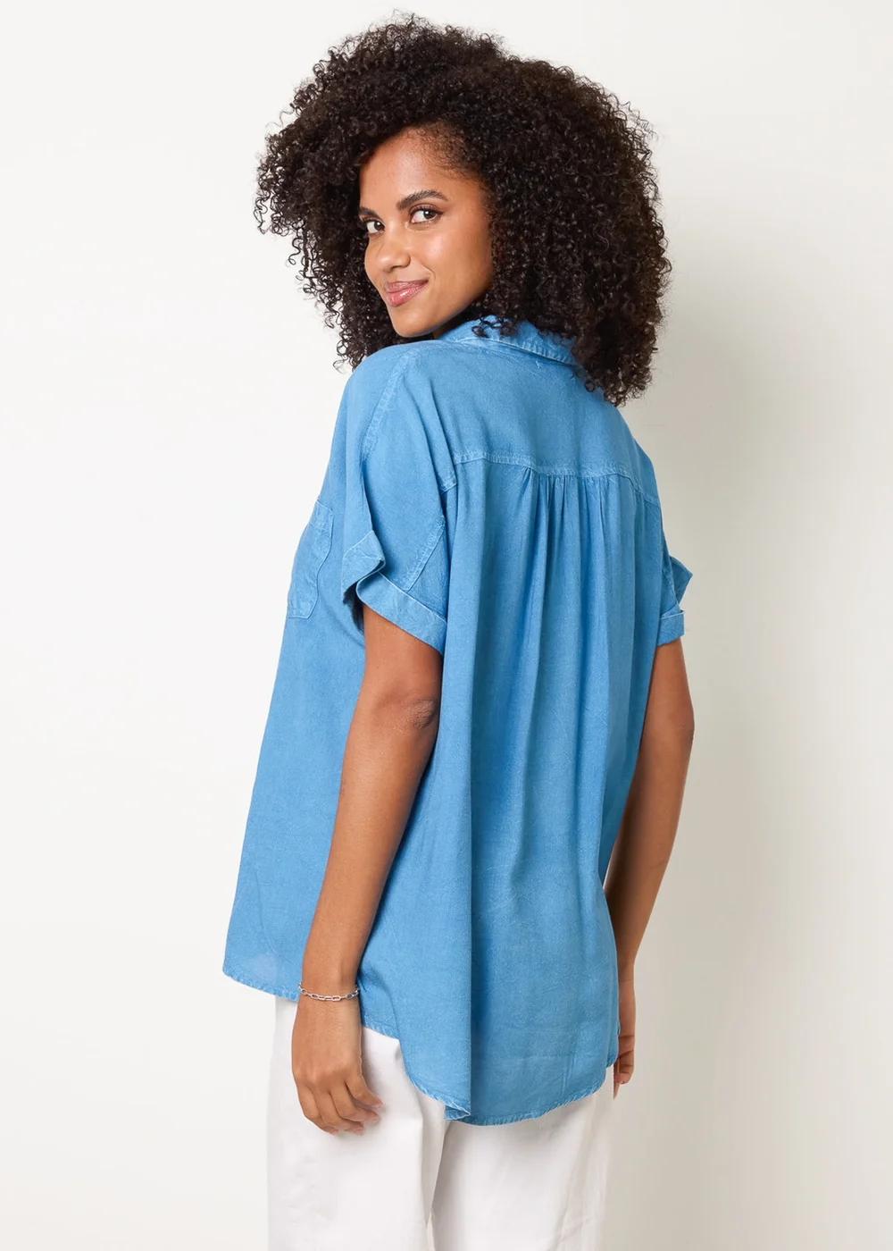 Blue Vanilla Blue Button Front Shirt - S Image 4