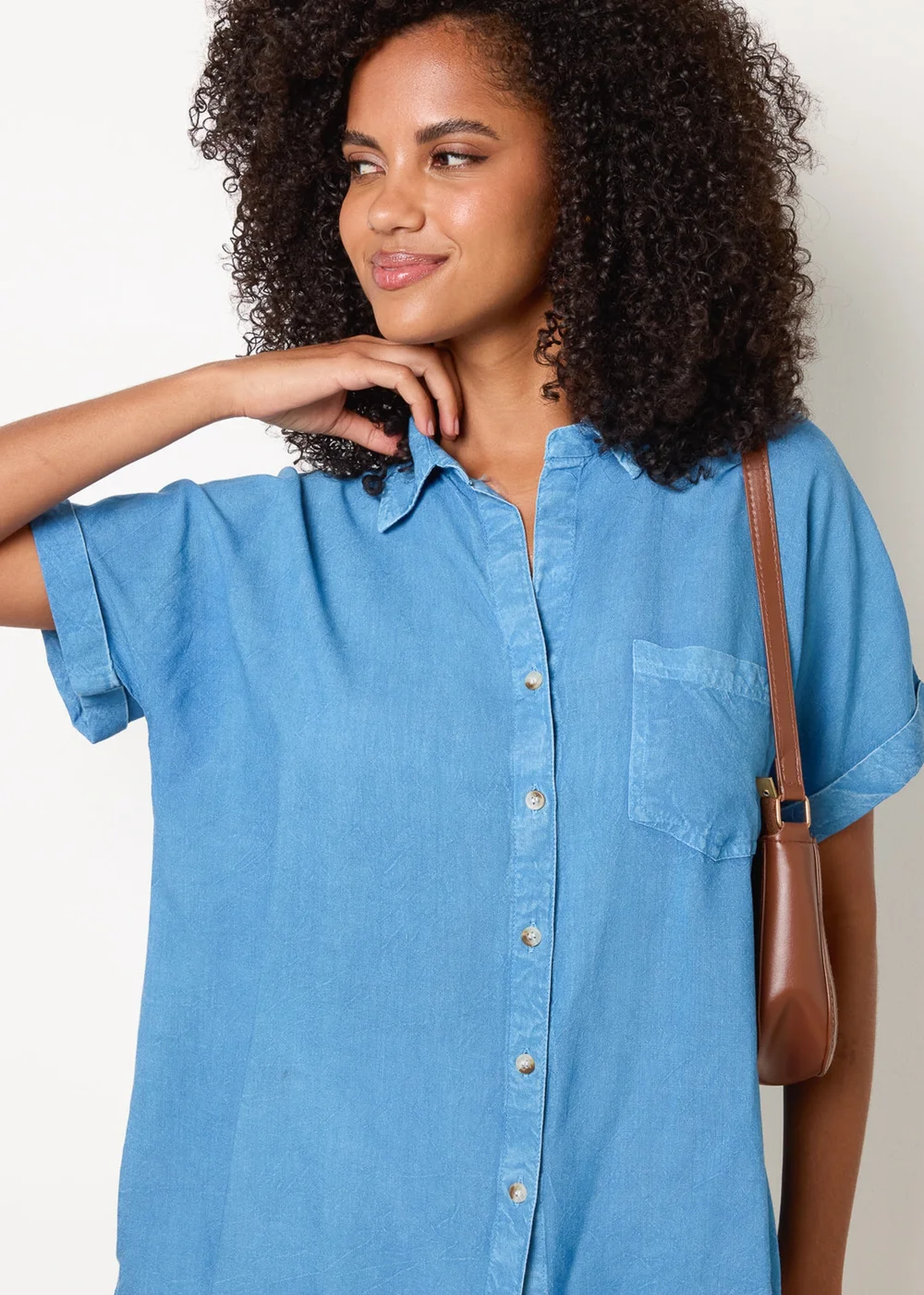 Blue Vanilla Blue Button Front Shirt - S Image 3