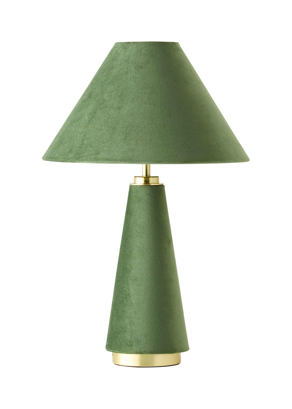 ValueLights Martha Green Velvet Table Lamp With Warm White Bulb - One Size Image 5