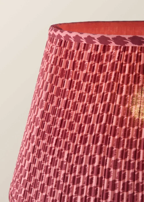 ValueLights Amara Pink Twist Floor Lamp With Double Pink Pleated Shade & Warm White Bulb - One Size Image 4