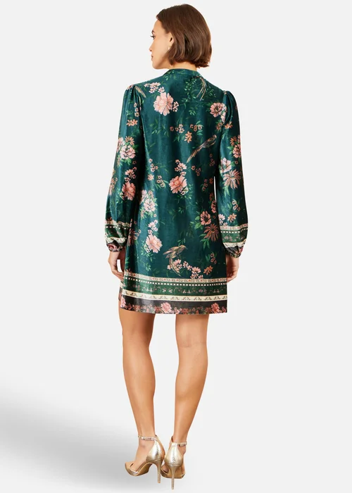 Yumi Green Printed Velvet Tunic Dress - 18 Image 3