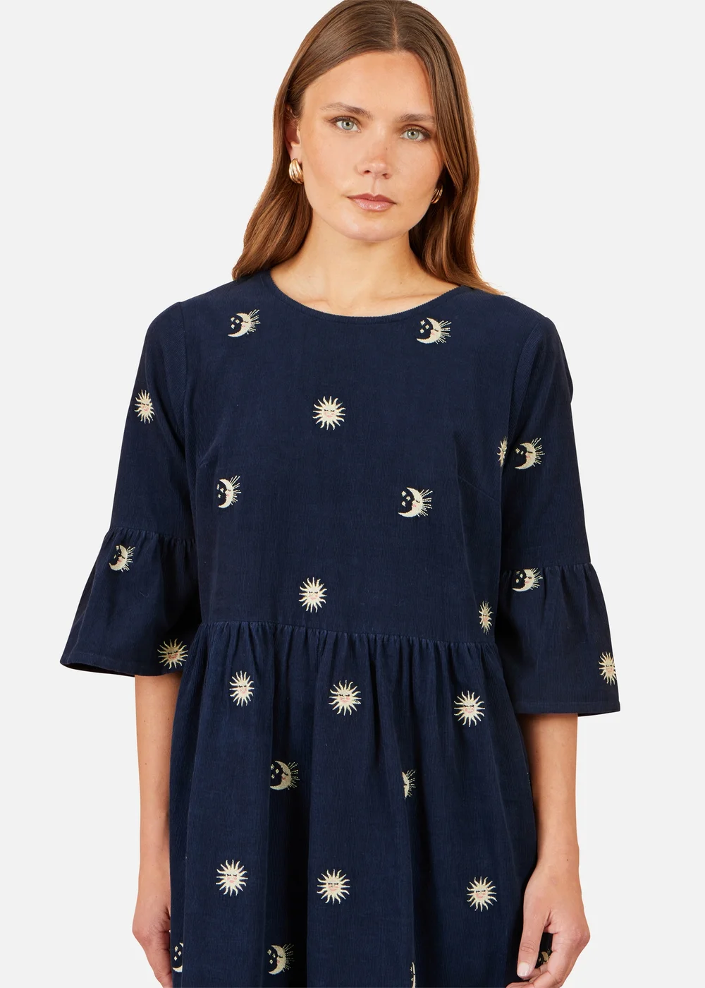 Yumi Navy Cosmic Embroidered Cord Tunic - 14 Image 3