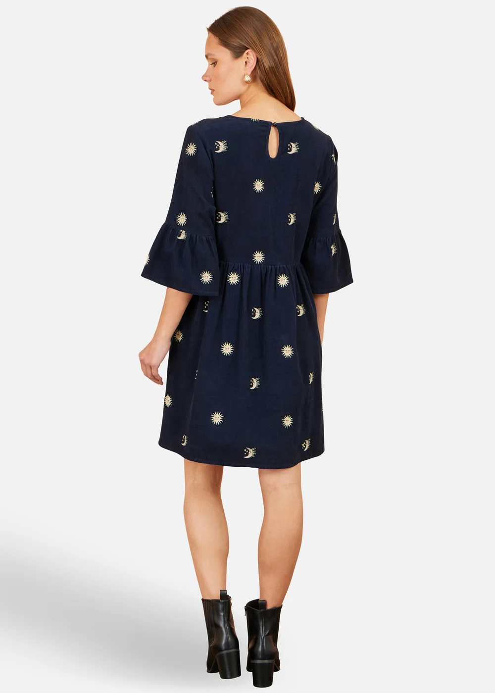 Yumi Navy Cosmic Embroidered Cord Tunic - 14 Image 2