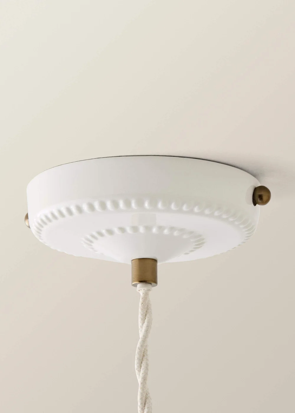 ValueLights Burford Ceramic Ribbed Ceiling Pendant With Warm White Bulb - One Size Image 6