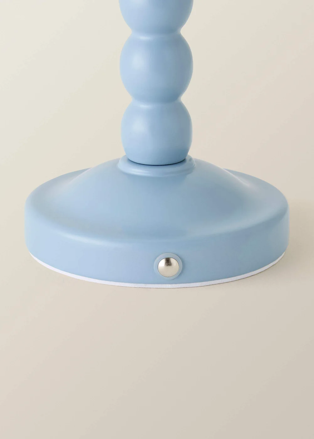 ValueLights Bobble Blue Rechargeable Table Lamp With Blue Trim Scallop Shade - One Size Image 6