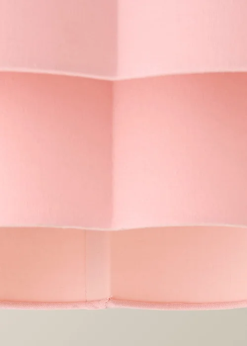 ValueLights Nora Pink 2 Tier Linen Scallop Easy Fit Shade - One Size Image 6
