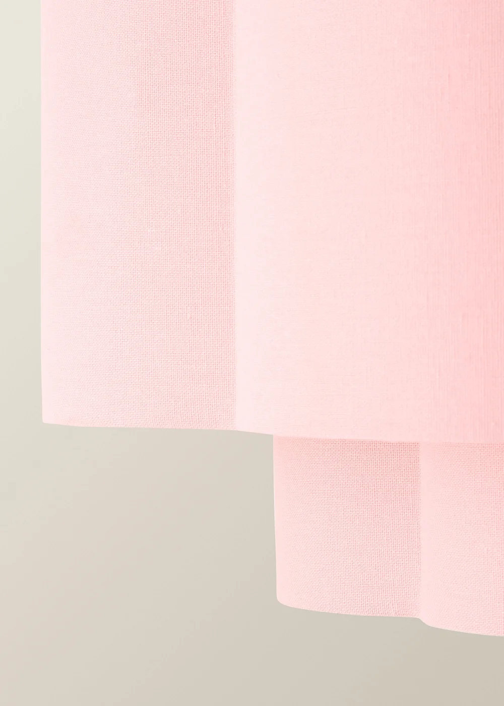 ValueLights Nora Pink 2 Tier Linen Scallop Easy Fit Shade - One Size Image 4