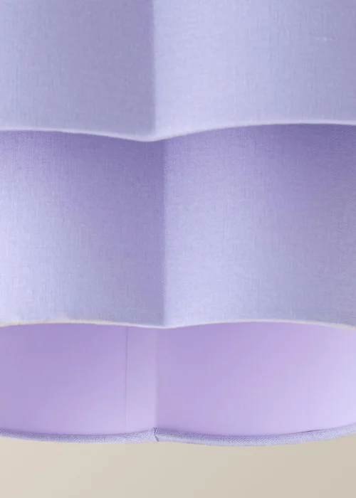 ValueLights Nora Lilac 2 Tier Linen Scallop Easy Fit Shade - One Size Image 6