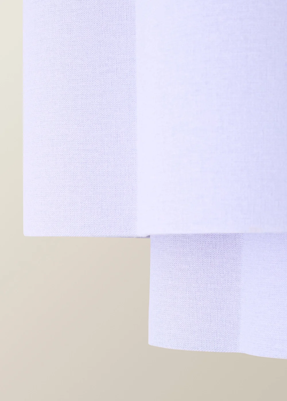 ValueLights Nora Lilac 2 Tier Linen Scallop Easy Fit Shade - One Size Image 4