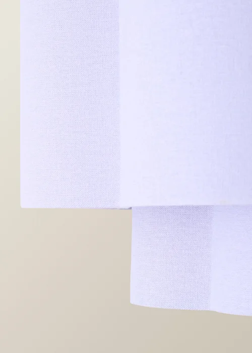 ValueLights Nora Lilac 2 Tier Linen Scallop Easy Fit Shade - One Size Image 4