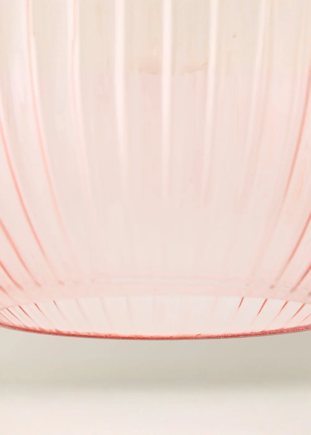 ValueLights Maddison Pink Ribbed Glass Easy Fit Shade - One Size Image 4