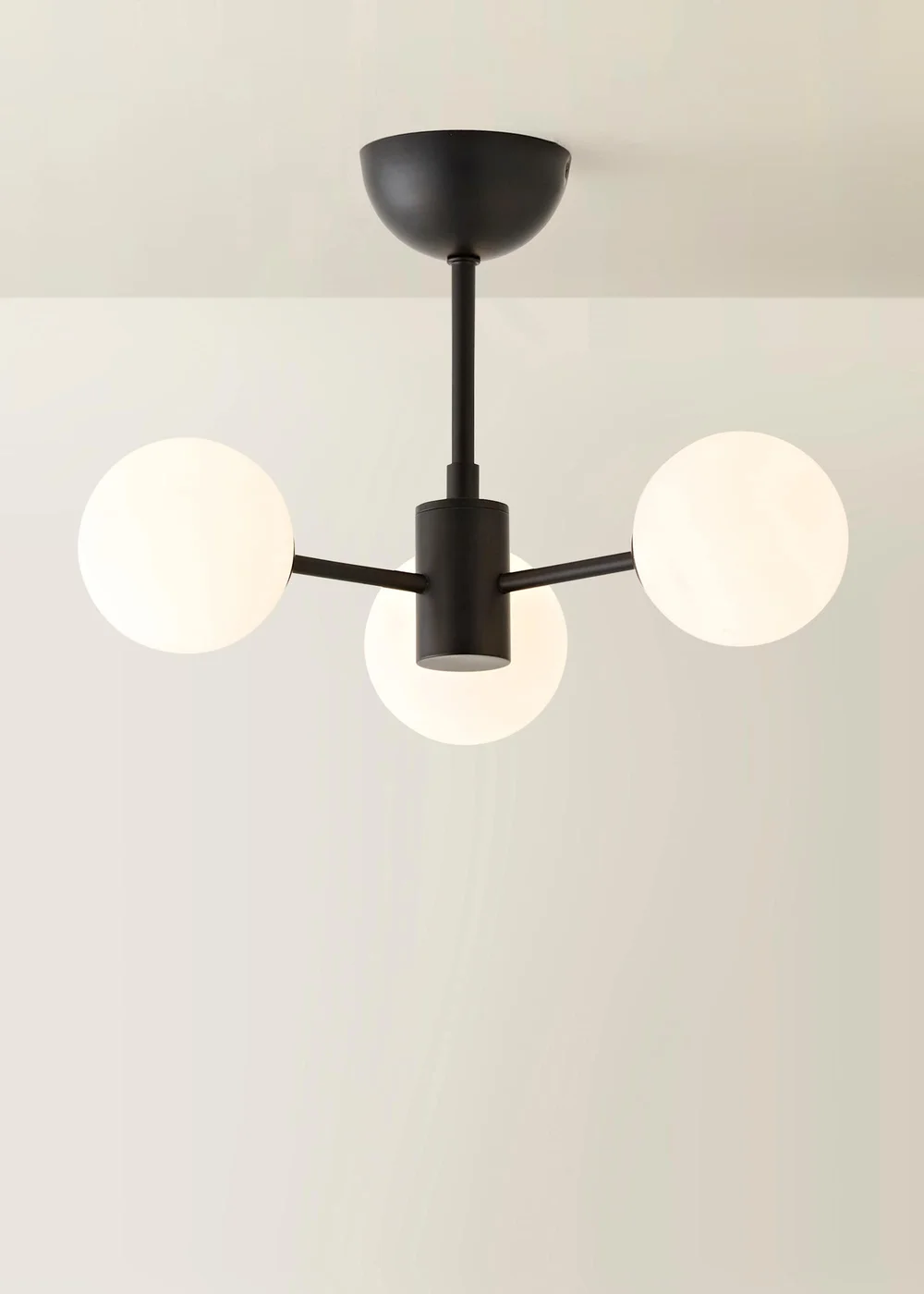 ValueLights Marlow Matte Black Multi Arm Ceiling Light With Warm White Bulb - One Size Image 3