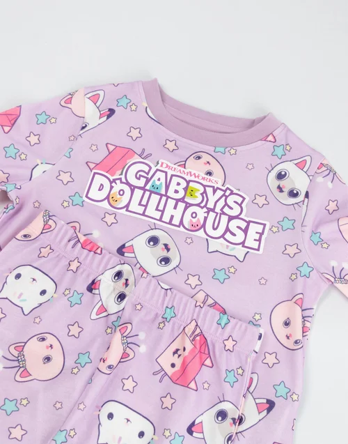Vanilla Underground Gabby's Dollhouse Girls Long Pyjama Set (2-7 Years) - 6-7 Yrs Image 4