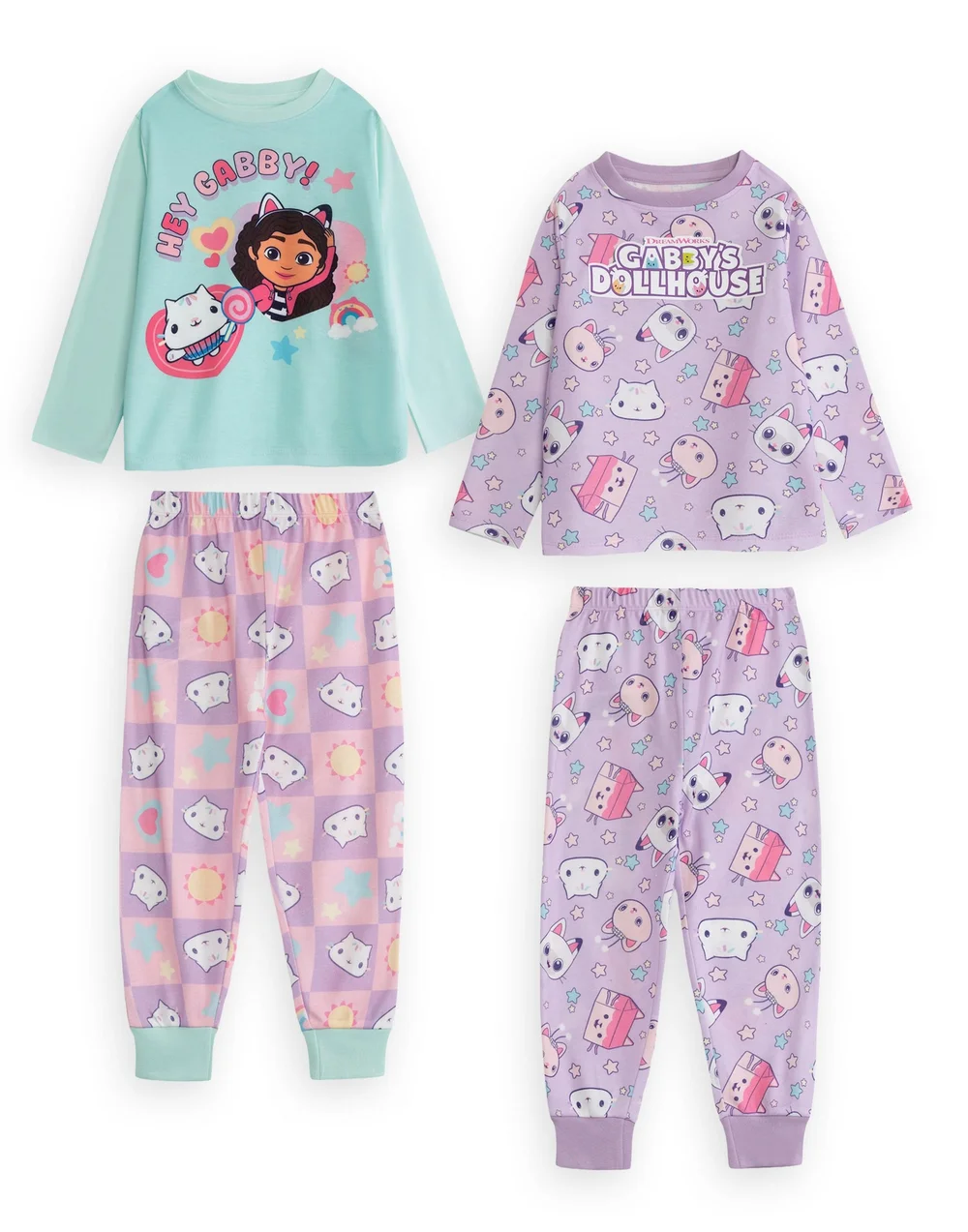 Vanilla Underground Gabby's Dollhouse Girls Long Pyjama Set (2-7 Years) - 6-7 Yrs Image 1