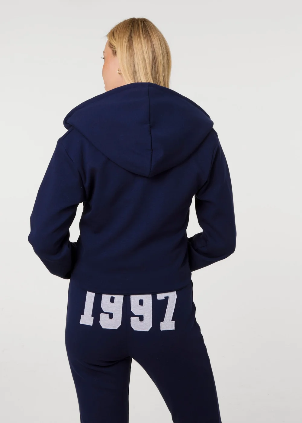Pink Vanilla Navy 97 Zip Through Hoodie - M Image 4