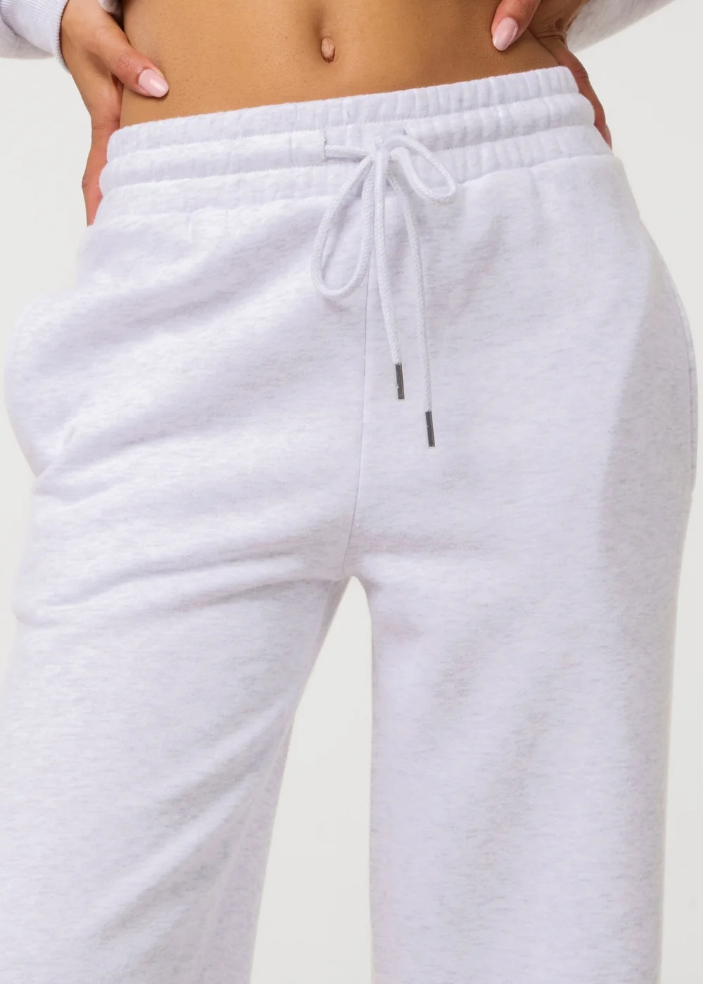 Pink Vanilla Grey Fleece Lined Straight Leg Joggers - XS Image 3