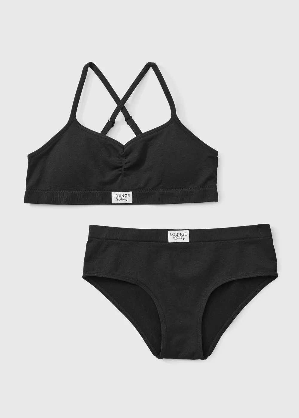 Girls Black Seam Free Padded Underwear Set (6-13yrs) - 6-7 Yrs Image 1
