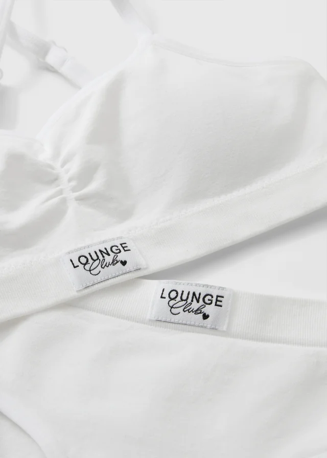Girls White Seam Free Lingerie Set (6-13 yrs)
