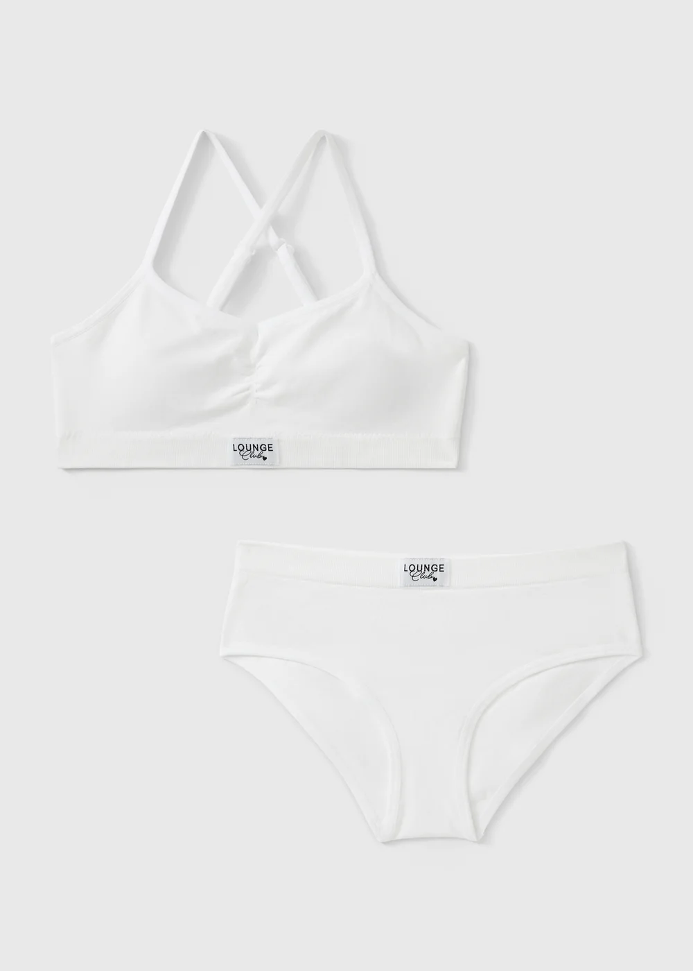 Girls White Seam Free Lingerie Set (6-13 yrs) - Age 6 - 7 Years Image 1