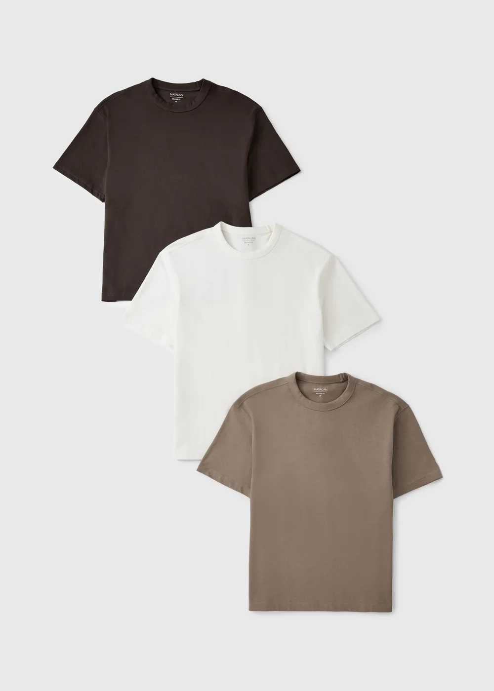 3 Pack Brown Mix Heavyweight T-Shirts - Extra small Image 1