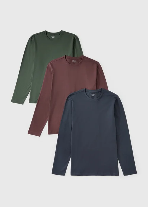 3 Pack Long Sleeve Basic T-Shirts - XS Image 5