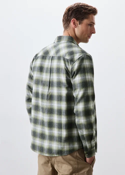 2 Pack Khaki & Burgundy Check Shirts - Medium Image 2