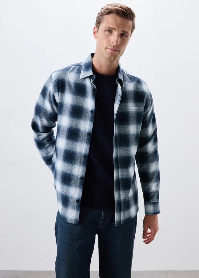 2 Pack Blue / Orange Check Flannel