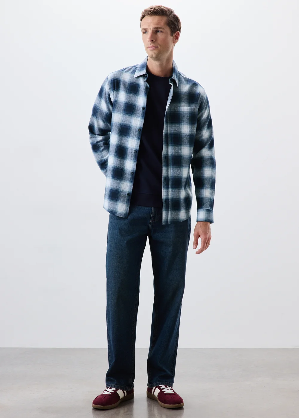 2 Pack Blue / Orange Check Flannel - Medium Image 4