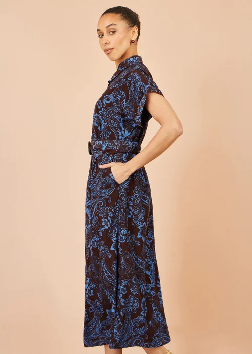 Yumi Brown Paisley Midi Shirt Dress - 20 Image 2