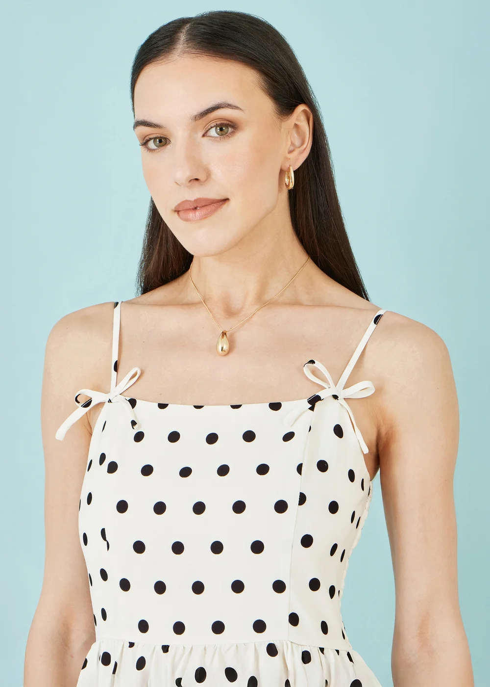 Yumi White Polka Dot Hankerchief Hem Dress - 12 Image 5