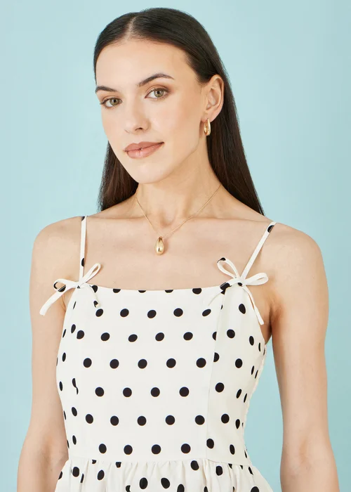 Yumi White Polka Dot Hankerchief Hem Dress - 12 Image 5