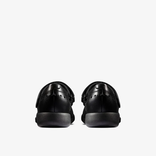 Clarks School Etch Craft Kid Black Leather Wide - 10 Infants Image 5