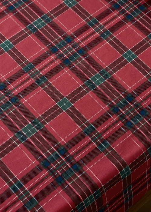 Catherine Lansfield Tartan Check Fitted Sheet Red - Single Image 2