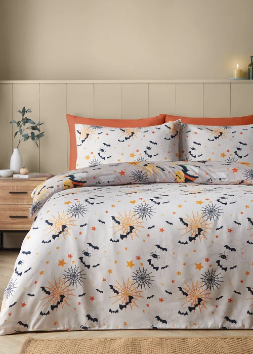Catherine Lansfield Halloween Gonks So Soft Reversible Duvet Cover Set Natural - Single Image 2