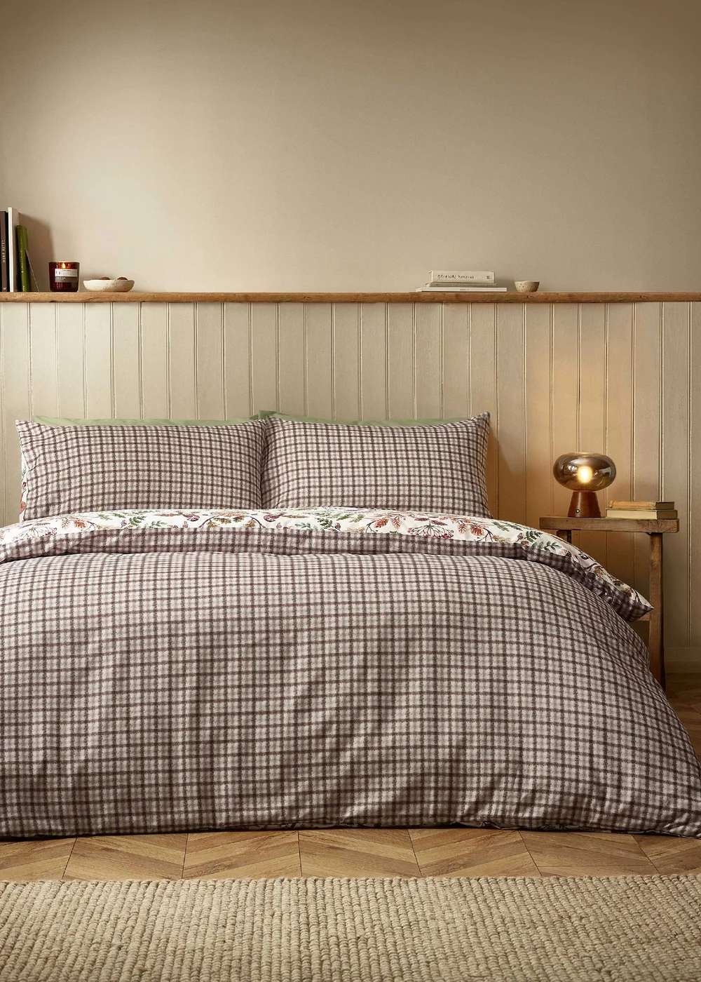 Catherine Lansfield Woodland Stag So Soft Reversible Duvet Cover Set Cream - Single Image 2