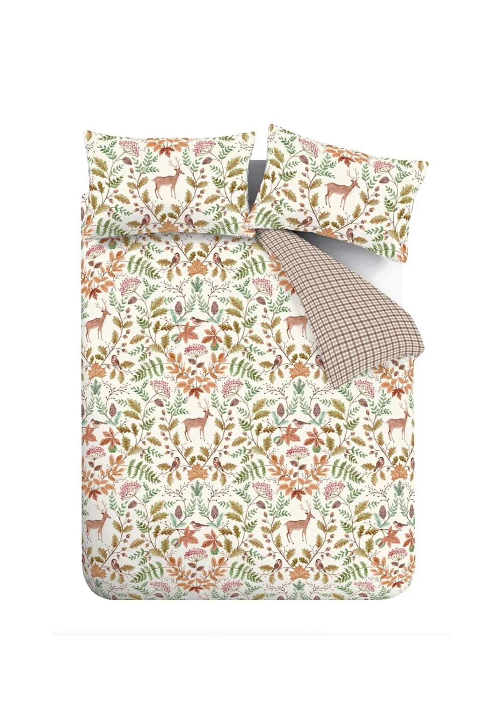 Catherine Lansfield Woodland Stag So Soft Reversible Duvet Cover Set Cream - Single Image 5