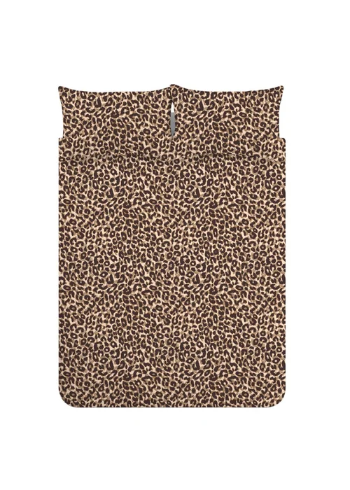 Catherine Lansfield Animal Print So Soft Reversible Duvet Cover Set Brown - Single Image 5