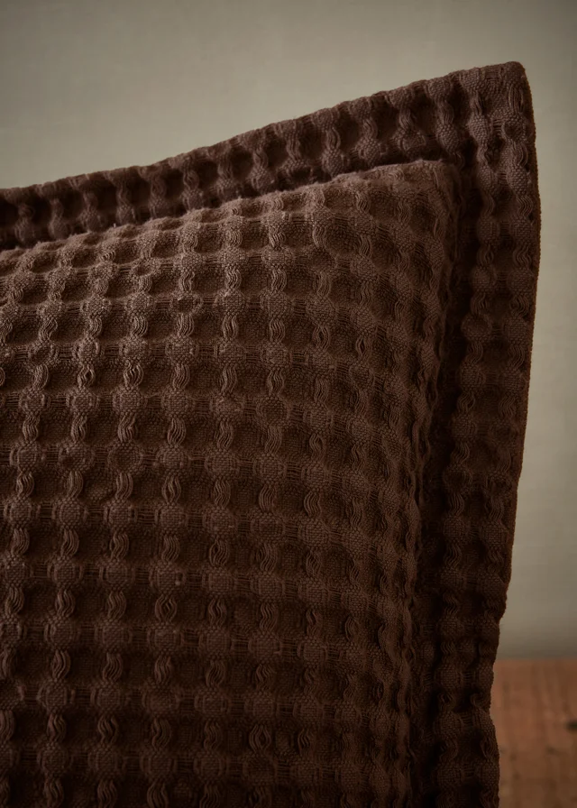 Pineapple Elephant Jaipur Chunky Waffle Cotton 30x50cm Cushion Chocolate