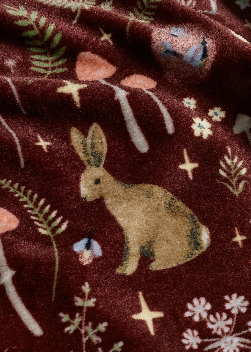 Catherine Lansfield Enchanted Twilight Animals Cosy Fleece 130x170cm Blanket Throw Chocolate - One Size Image 3