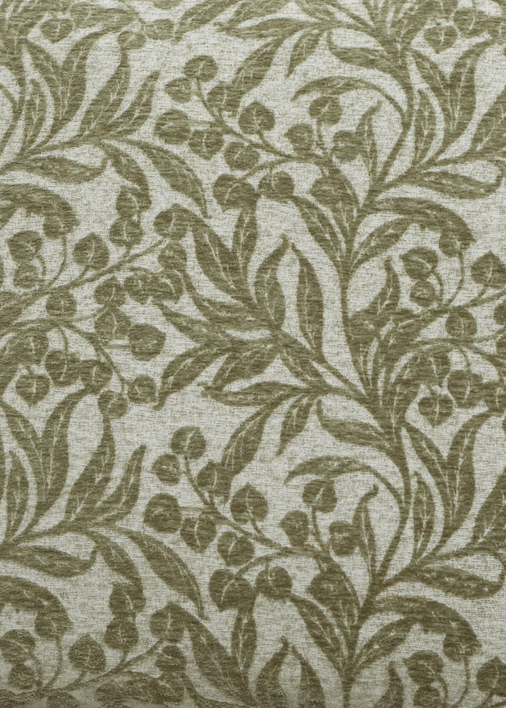Bianca Fine Linens Chenille Leaves 50x50cm Cushion Green - 50cm x 50cm Image 2