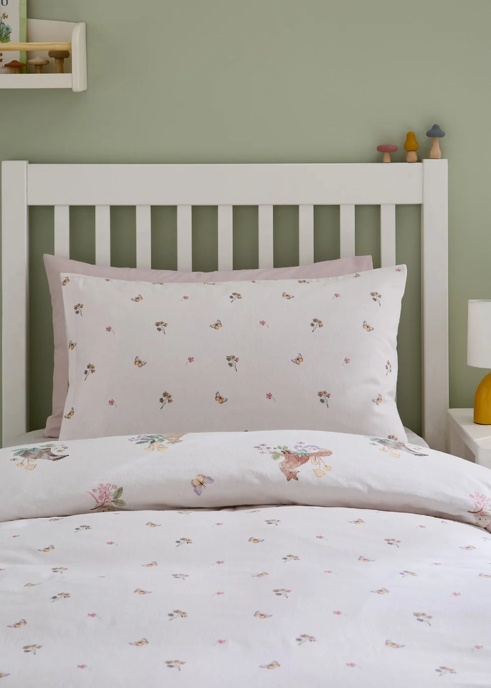 Catherine Lansfield Brushed Forest Friends Reversible Duvet Cover Set Cream - Junior Image 4