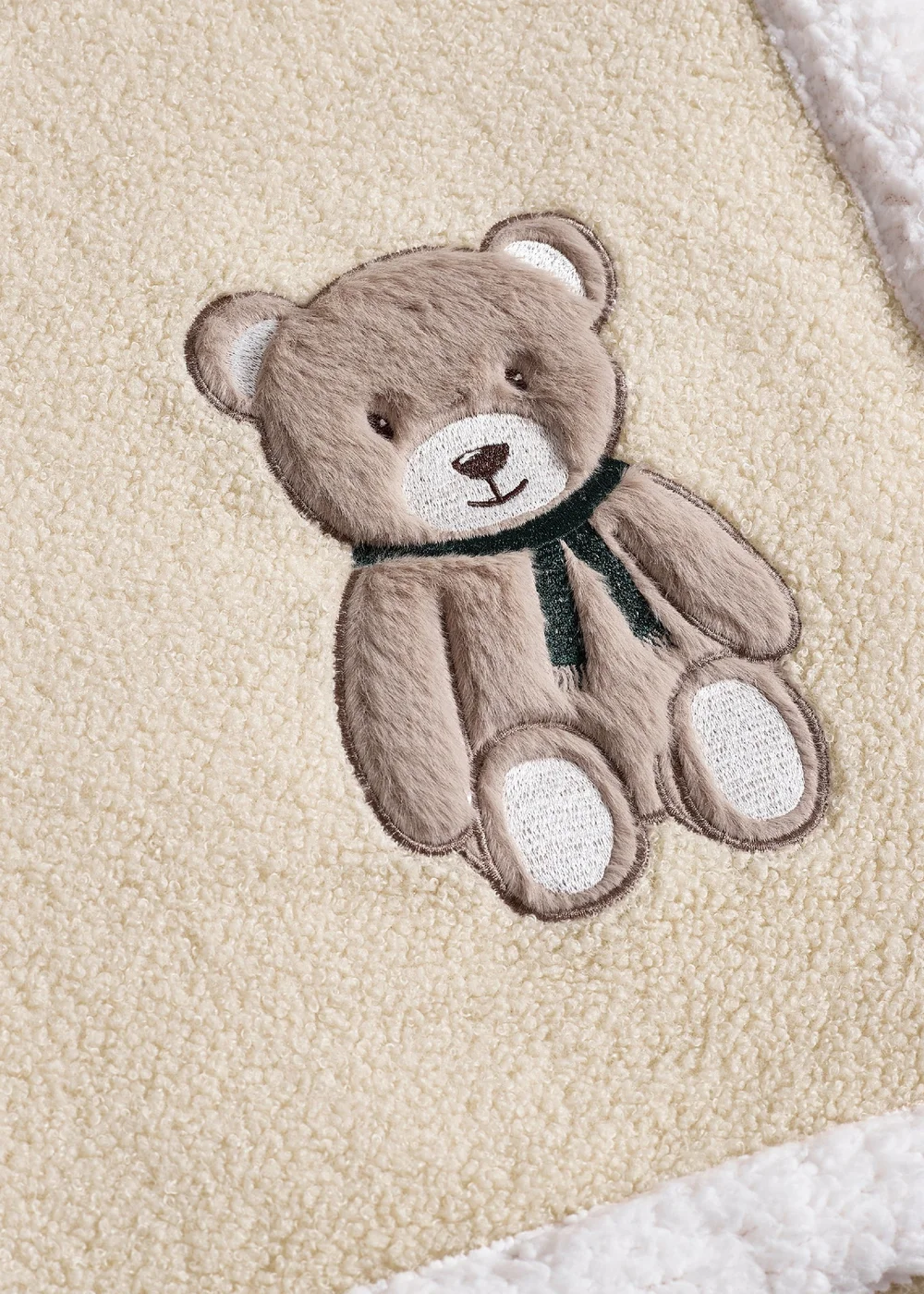 Catherine Lansfield Sherpa Teddy Bear Cosy Fleece 130x170cm Blanket Throw Natural - One Size Image 3