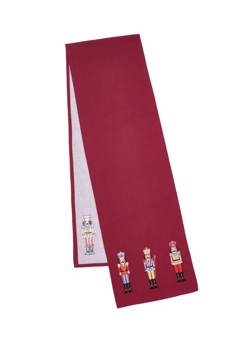 Catherine Lansfield Christmas Nutcracker Cotton 32x220cm Dining Table Runner Plum - One Size Image 1