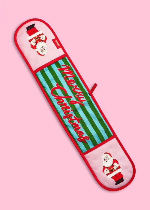 Eleanor Bowmer Santa Cotton Kitchen Double Oven Glove Bright - One Size Image 4
