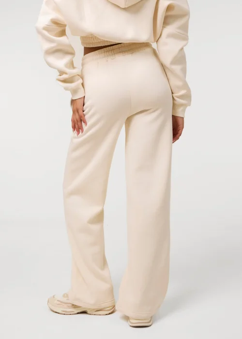 Pink Vanilla Cream Fleece Lined Straight Leg Joggers - M Image 4