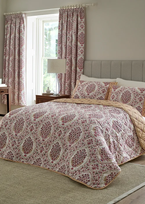 Dreams & Drapes Ashmead Super Soft Berry Bedspread - 200 x 230cm Image 1