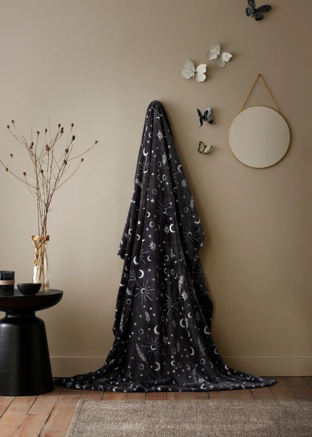 Fusion Celeste Fleece Grey Throw